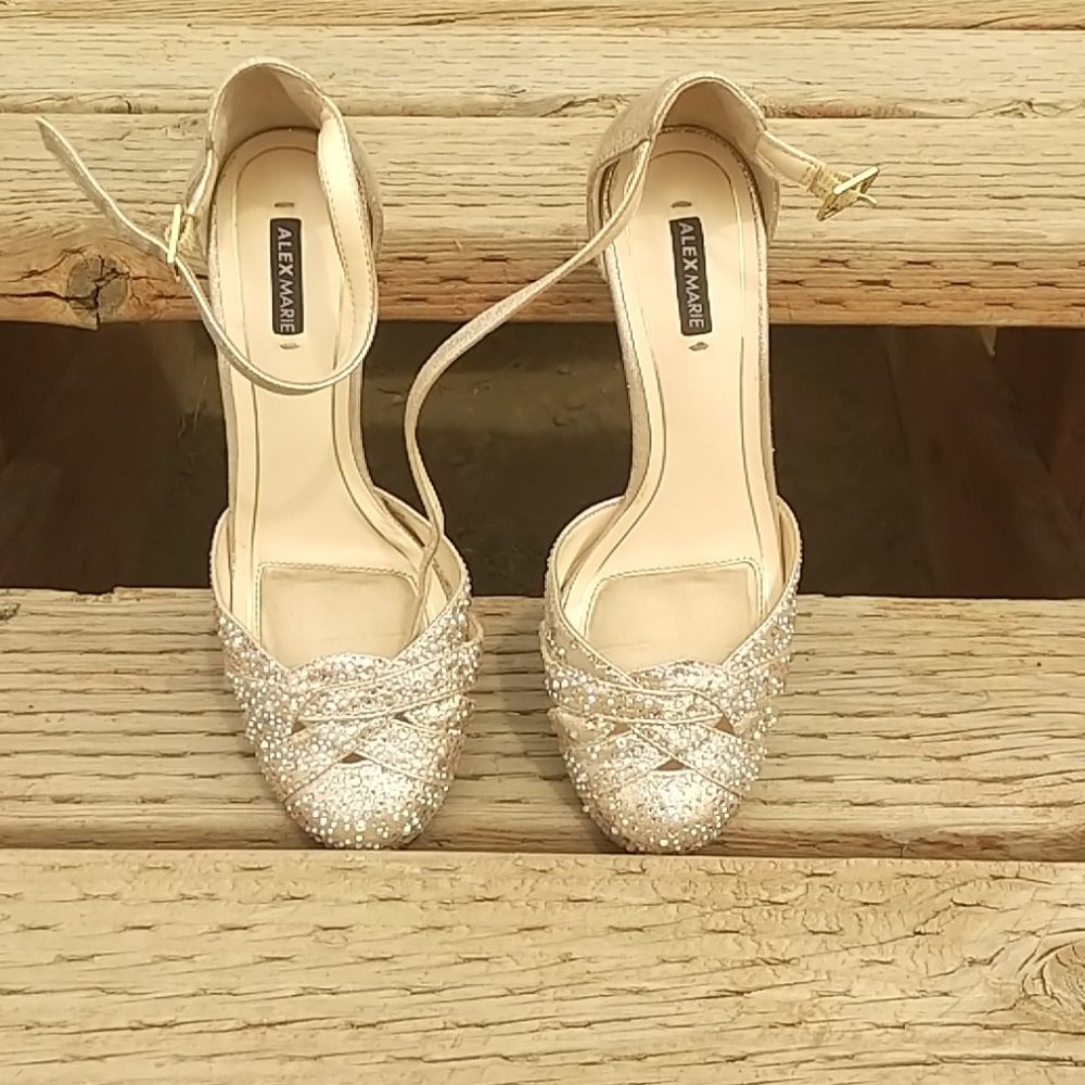 Alex Marie gold heels